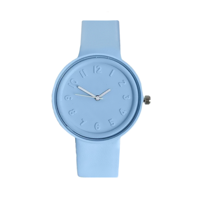 Fashion Favorite Pastel Color Horloge - Sky Blue | Siliconen | Ø 41 mm