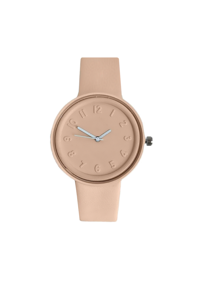 Pastel Color Horloge - Beige Brown | Siliconen | Ø 41 mm