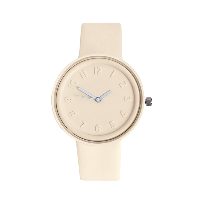 Fashion Favorite Pastel Color Horloge - Cream Vanilla | Siliconen | Ø 41 mm