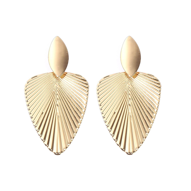Fashion Favorite Triangle Gold Oorhangers | Goudkleurig | 7,3 x 3,7 cm