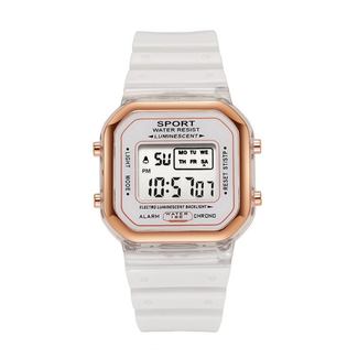 Fashion Favorite Color Digital Horloge - Wit