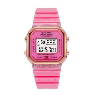 Fashion Favorite Color Digital Horloge - Roze