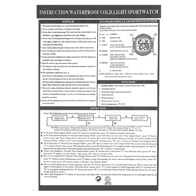 Color Digital Horloge - Roze | Ø 36,5 mm | Siliconen