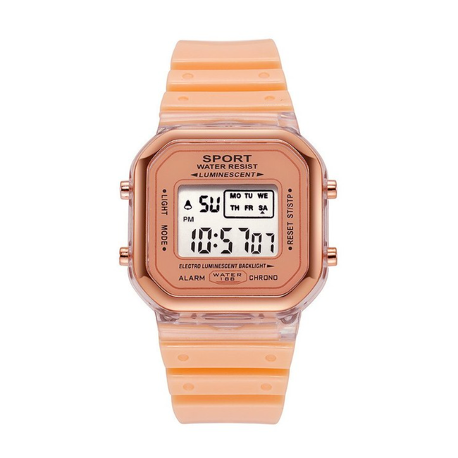 Fashion Favorite Color Digital Horloge - Oranje | Ø 36,5 mm | Siliconen