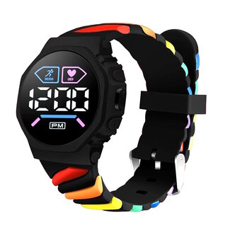 Fashion Favorite Swirl Digital Horloge - Zwart