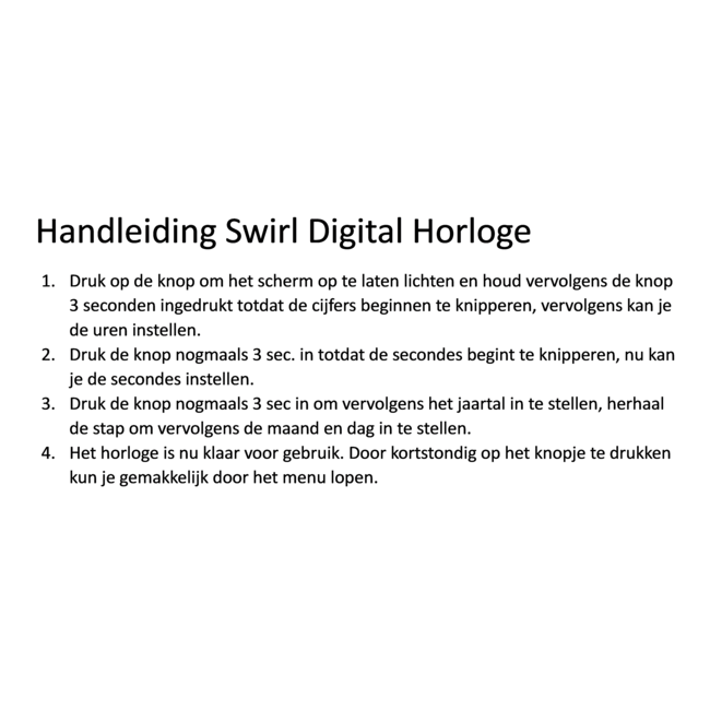 Swirl Digital Horloge - Rood | Ø 37 mm | Fashion Favorite