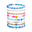 Fashion Favorite Smiley Armbanden Set - Blauw | 8- delig | Fashion Favorite