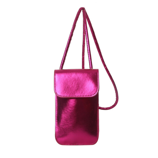 Fashion Favorite Smartphone Tasje - Metallic Roze | Kunstleer | Fashion Favorite