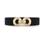 Fashion Favorite Elastische Riem - Cirkel Zwart/Goud | Metaal / Polyester / Elastaan