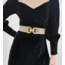Elastische Riem - Cirkel Goud/Gold | Metaal / Polyester / Elastaan