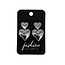 Fashion Favorite Love Heart Oorbellen - Zilverkleurig | 3,2 x 2,1 cm | Fashion Favorite