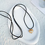 Fashion Favorite Koord Ketting Hart | Zwart/Goud | 142 cm | Fashion Favorite