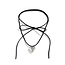 Fashion Favorite Koord Ketting Hart | Zwart/Zilver