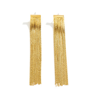 Fashion Favorite Long Tassle Oorhangers - Goudkleurig