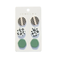 Clay Stud Oorbellen - Set #1 | Hexagon - Acryl | 1,8 x 1,8 cm