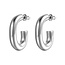 Fashion Favorite Oorbellen Rectangle Hoop - Zilverkleurig | 2,7 x 1,8 cm | RVS