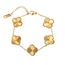 Fashion Favorite Clover Armband - Goudkleurig