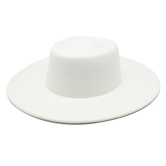 Fashion Favorite Fedora Hoed - Brim Wit