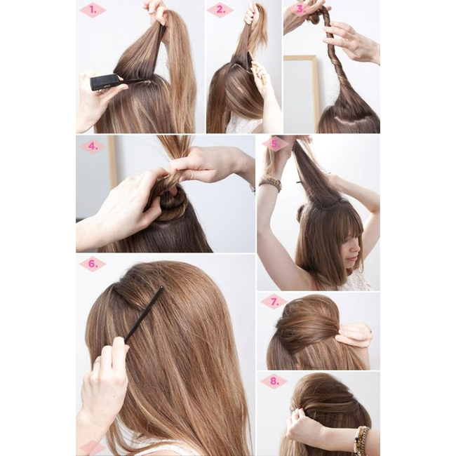 Set 2 stuks - Toupeer Haarclip - Bruin | Bump-It | Fashion Favorite