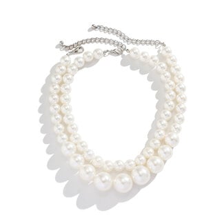 Fashion Favorite Big Double Pearl - Parel Ketting