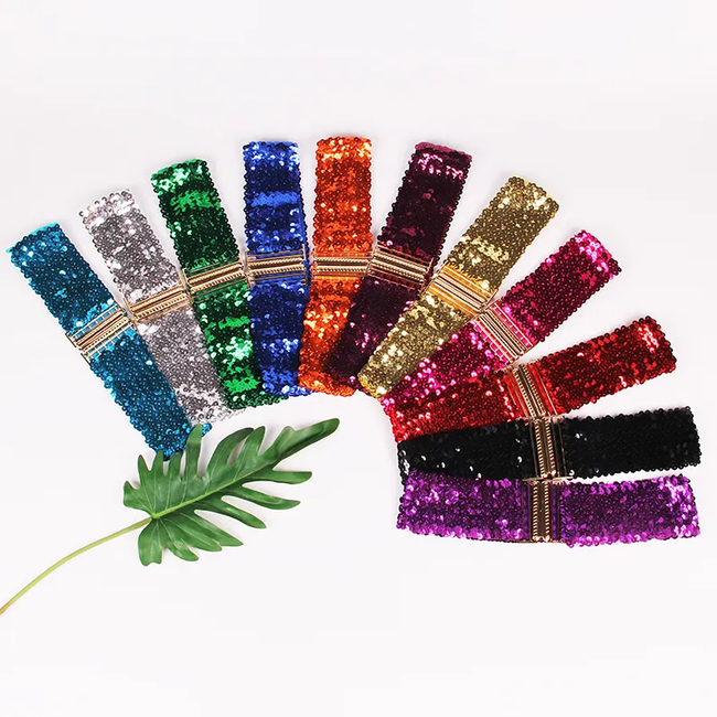 Sparkle Taille Riem - Roze | 65 - 95 cm | Elastische Glitter Riem