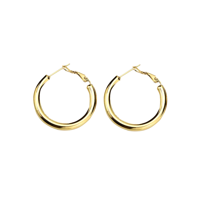 Fashion Favorite Chunky Hoops Oorringen - Goudkleurig | 25 mm | Stainless Steel