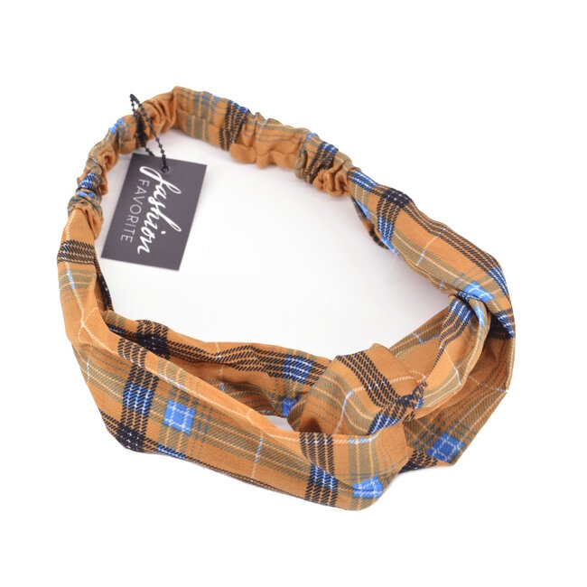 Haarband Print - Bruin | Elastische Bandana