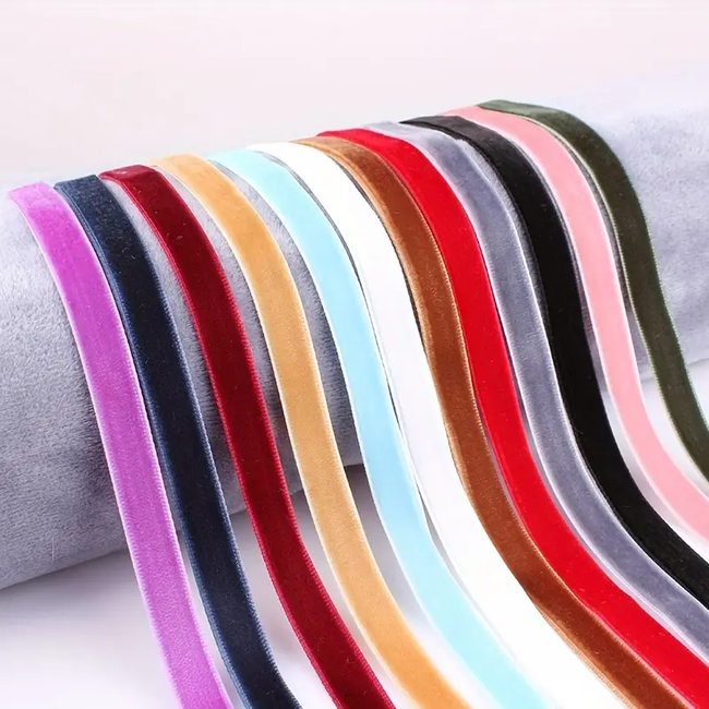 Velvet Choker Ketting #1 | Set van 6 stuks | 30 + 5 cm