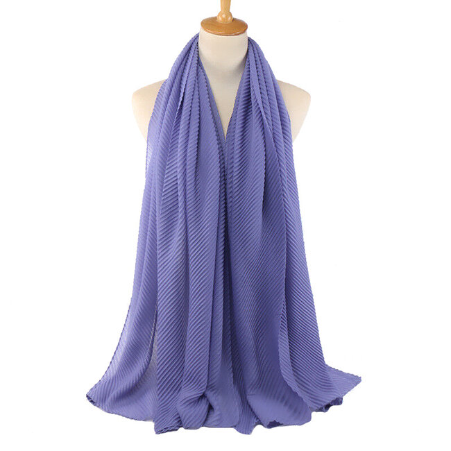 Fashion Favorite Crinkle Sjaal - Lavendel | Polyester | 180 x 90 cm