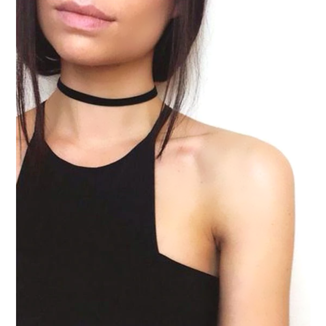 Velvet Choker Ketting #2 | Set van 6 stuks | 30 + 5 cm