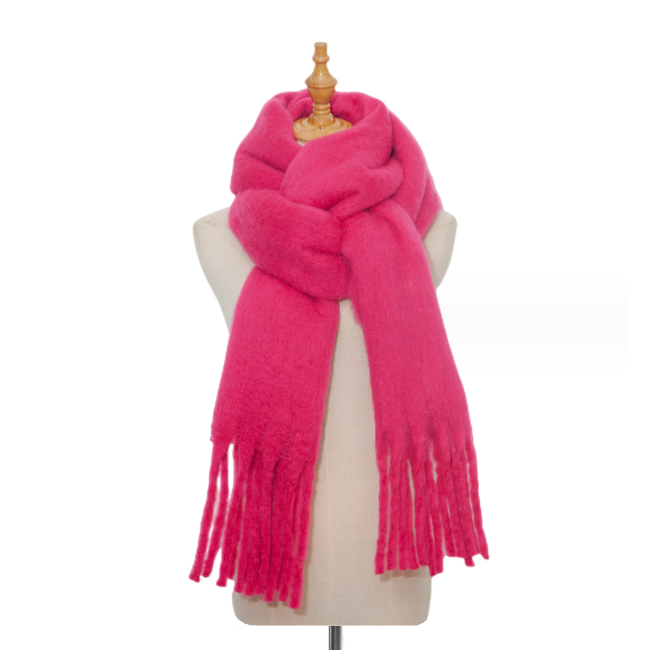 Winter Sjaal - Roze | Polyester | 190 x 45 cm