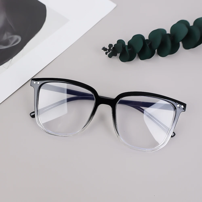 Computer Bril - Zwart/Transparant | Anti Blauw Licht / Bril Zonder Sterkte