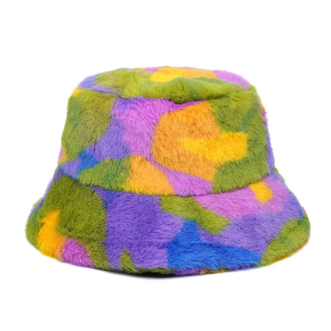 Fashion Favorite Fuzzy Bucket Hat / Vissershoed - Army | Polyacryl | 56-58 cm