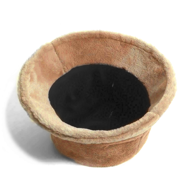 Furry Bucket Hat / Vissershoed - Zwart | Polyacryl | 56-58 cm