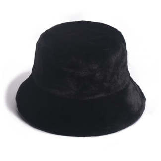 Fashion Favorite Furry Bucket Hat - Zwart