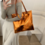 Fashion Favorite Metallic Shopper - Oranje | Tote Bag / Schoudertas | PU Leer