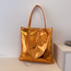 Fashion Favorite Metallic Shopper - Oranje | Tote Bag / Schoudertas | PU Leer