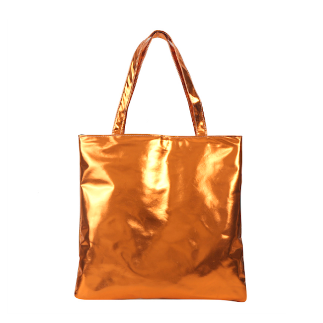 Fashion Favorite Metallic Shopper - Oranje | Tote Bag / Schoudertas | PU Leer