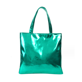 Fashion Favorite Metallic Shopper - Groen