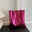 Fashion Favorite Metallic Shopper - Roze | 38 x 36,5 cm | Schoudertas | PU Leer