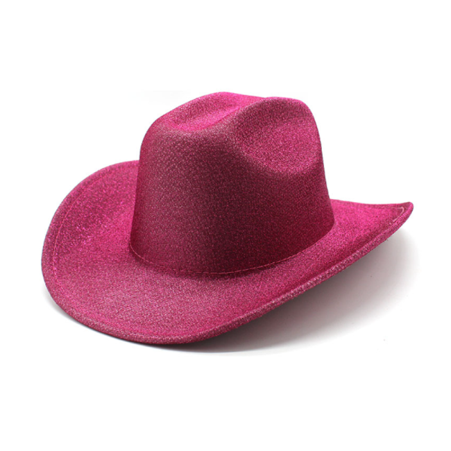 Fashion Favorite Cowboy Hoed - Metallic Roze | Verstelbaar | 56 - 58 cm