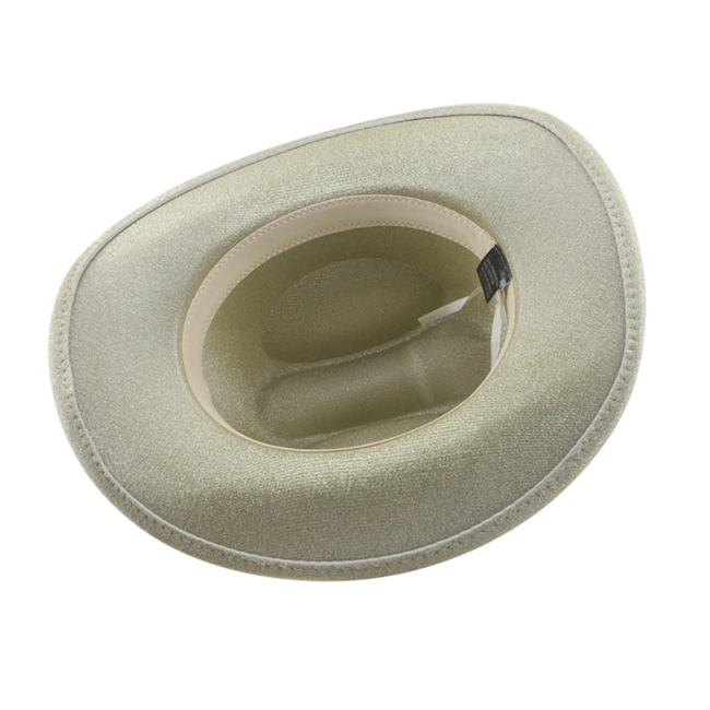 Cowboy Hoed - Metallic Zilver | Verstelbaar | 56 - 58 cm