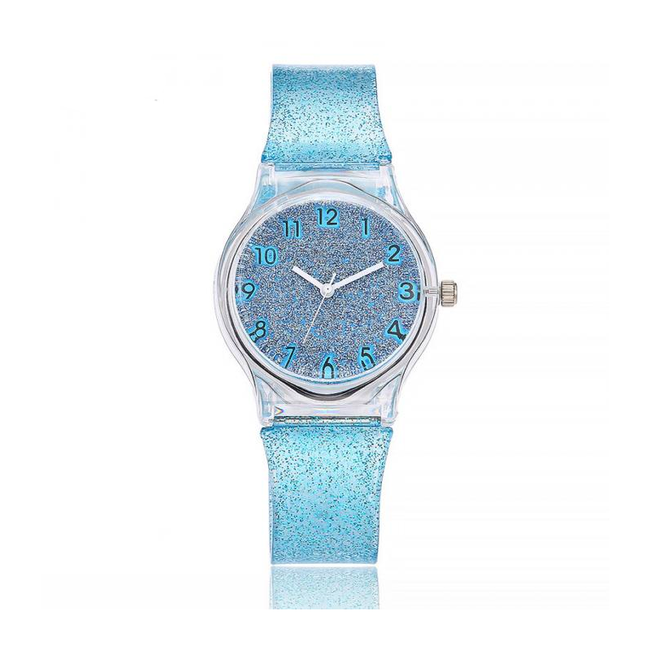 Fashion Favorite Shiny Kinderhorloge Blauw | Glitter | Kunststof/Plastic