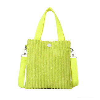 Fashion Favorite Mini Schoudertas - Corduroy Neon Geel