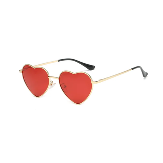 Fashion Favorite Zonnebril Hart - Rood/Goud