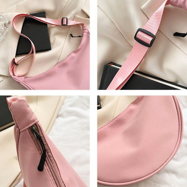 Schoudertas - Creme | 32 x 17 x 8 cm | Nylon/Polyester