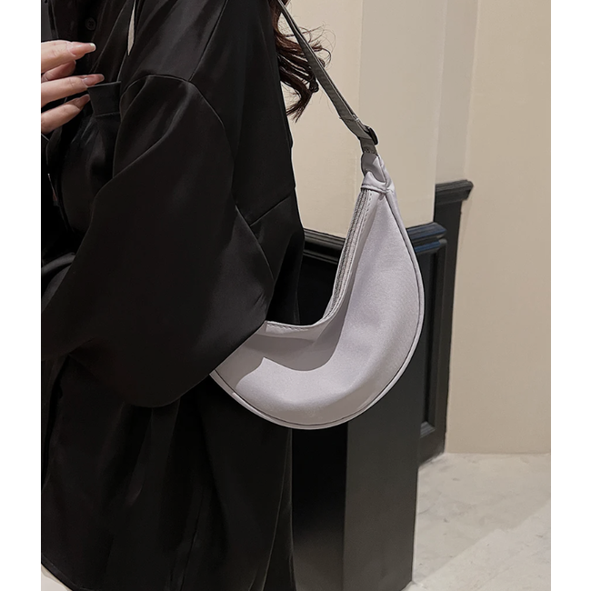 Schoudertas - Grijs | 32 x 17 x 8 cm | Nylon/Polyester