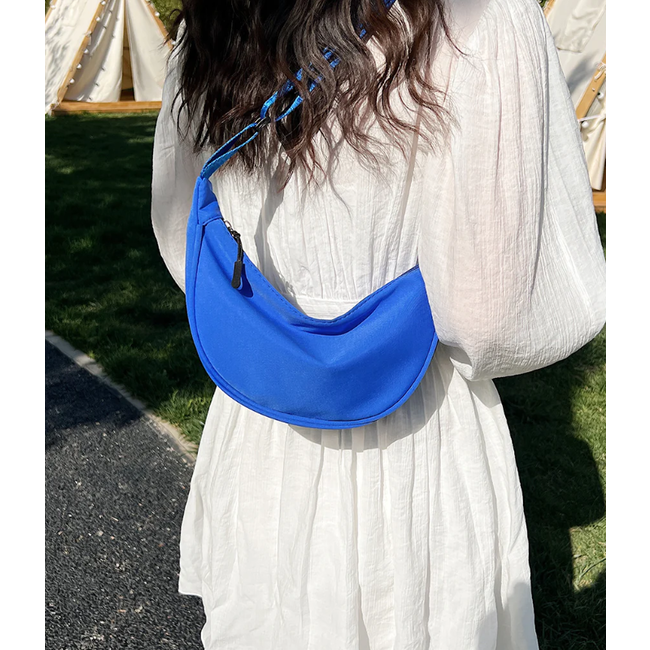 Schoudertas - Blauw | 32 x 17 x 8 cm | Nylon/Polyester