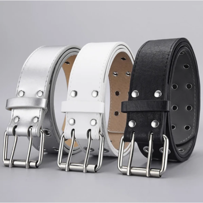 Studs Riem - Zwart | Riemmaat 90 cm | Kunstleer