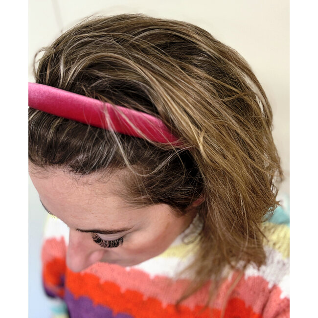 Velvet Haarband - Roze | Fluweel / Polyester